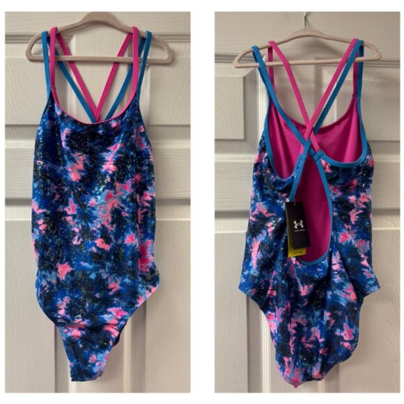 Under Armour | Junior's Girl's Multi Dye One-Piece Swimsuit - Picture 3 of 3
